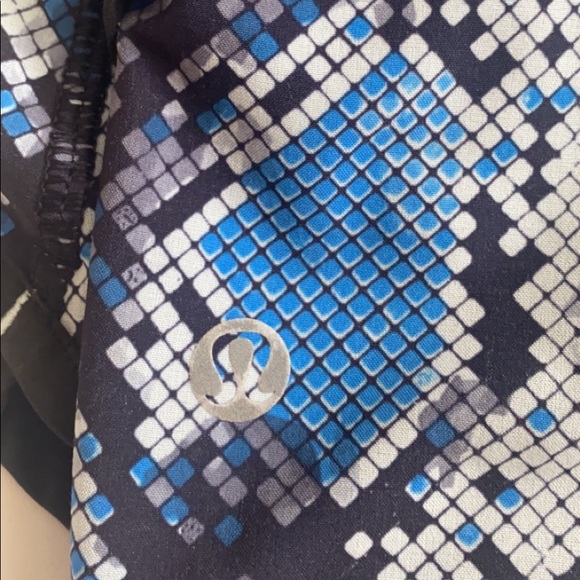 Blue Pattern Lululemon Shorts - Picture 3 of 5